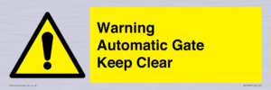 Warning Automatic Gate Keep Clear